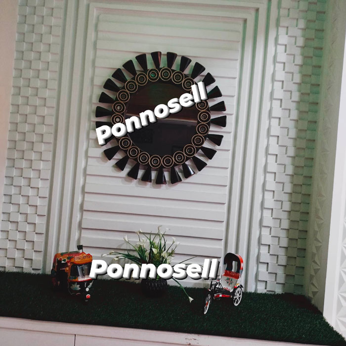 22'' Round Mirror Black