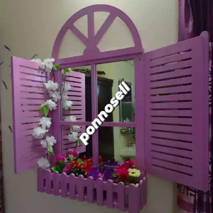 Window Mirror purple Color