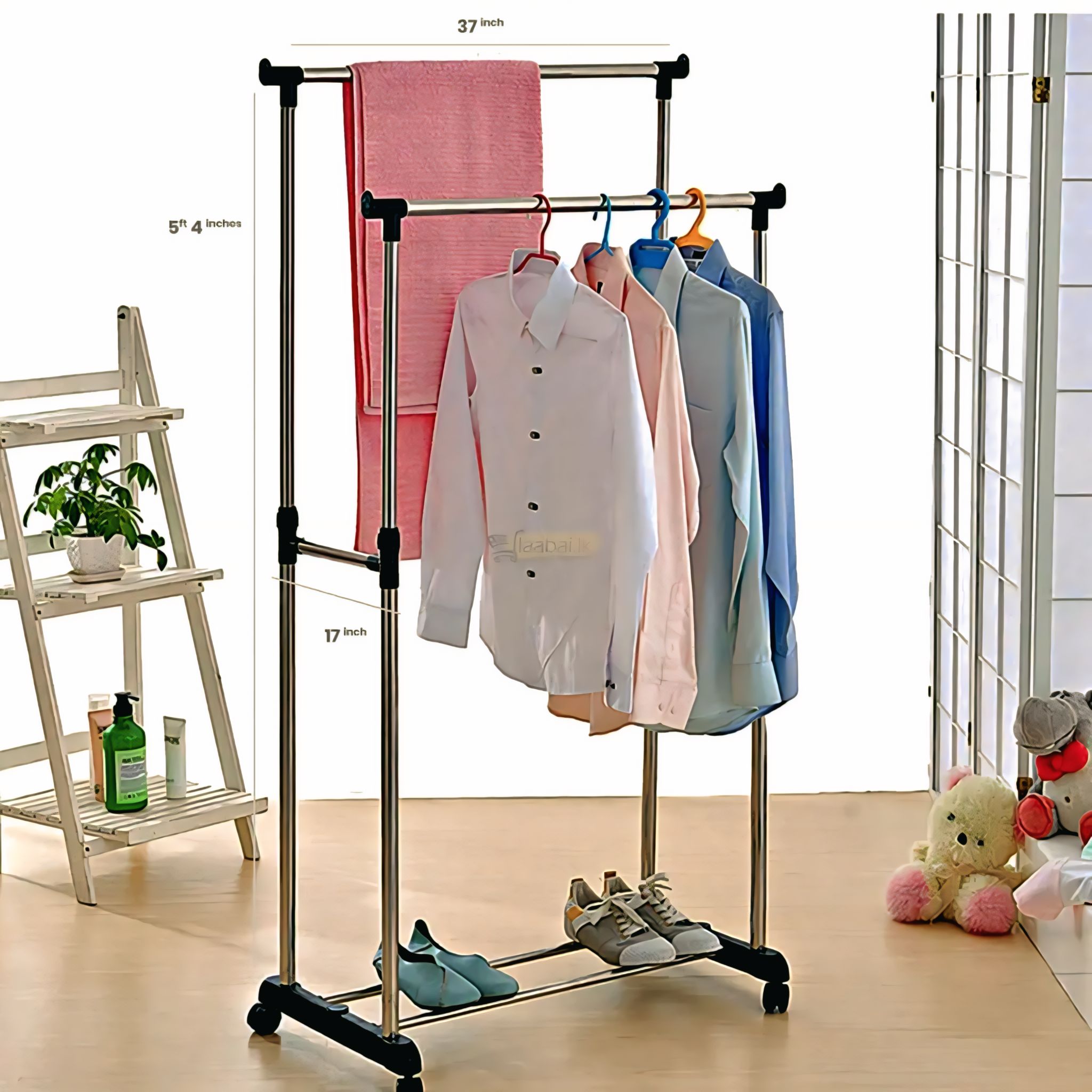 Double Pole Cloth Hanger Stainless Steel